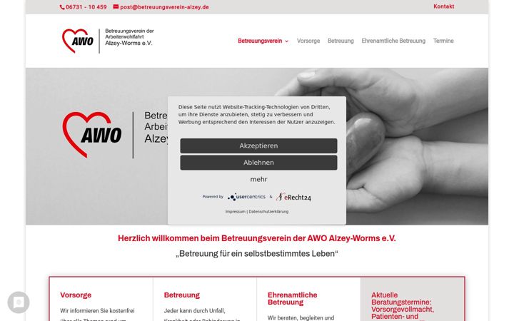 Screenshot του betreuungsverein-alzey.de