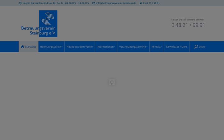 Screenshot του betreuungsverein-steinburg.de