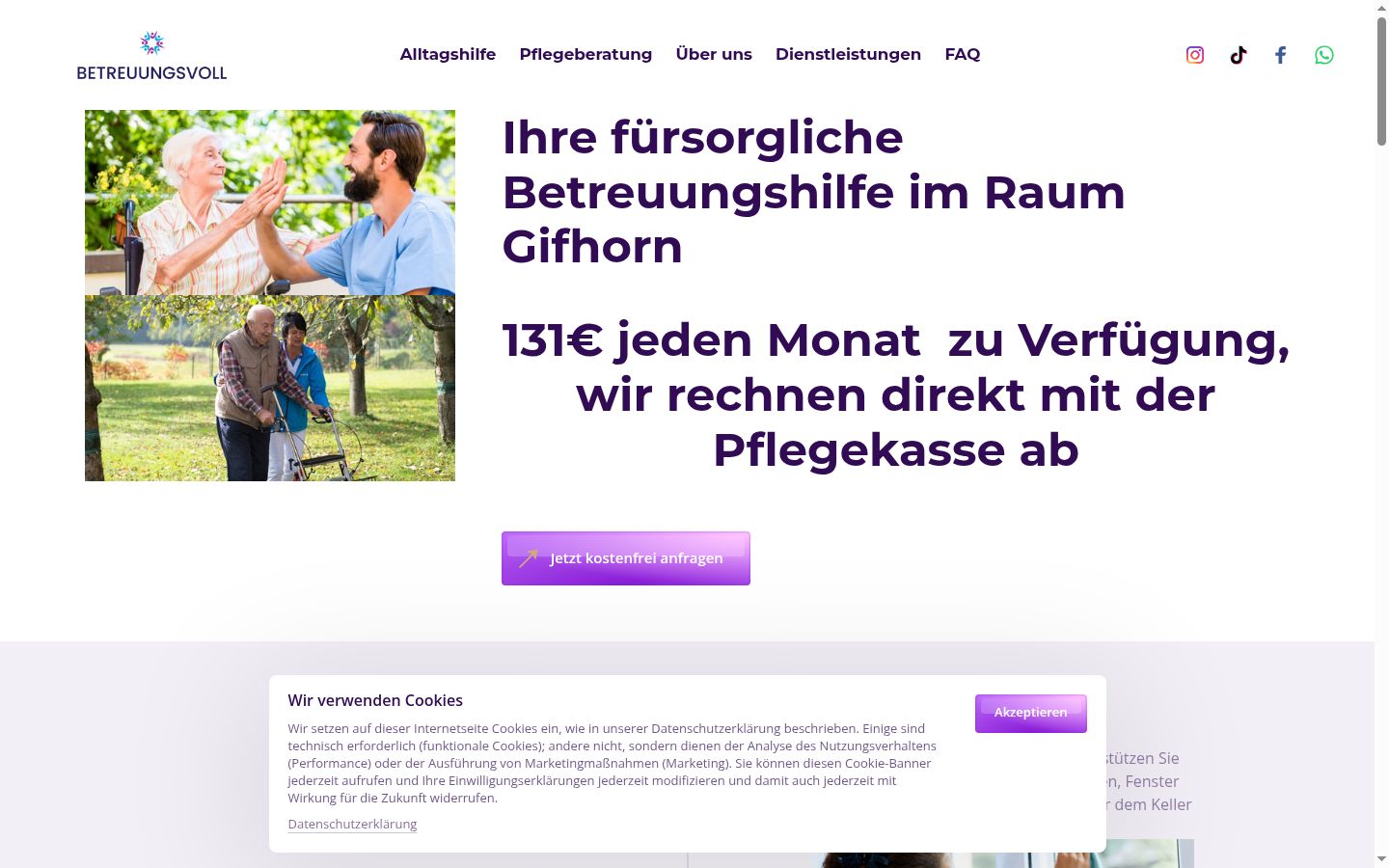 Screenshot of the consent banner shown before any interaction