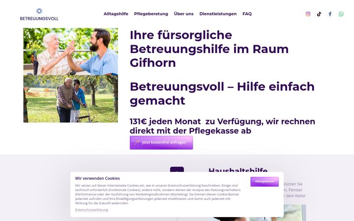 Screenshot του betreuungsvoll.de