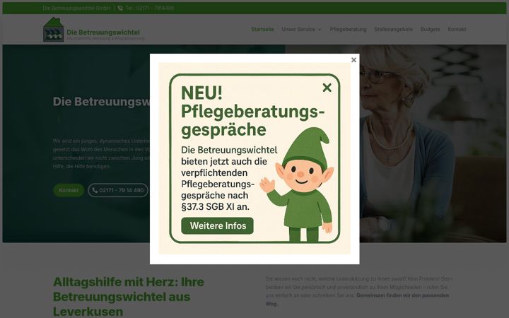 Screenshot του betreuungswichtel.de