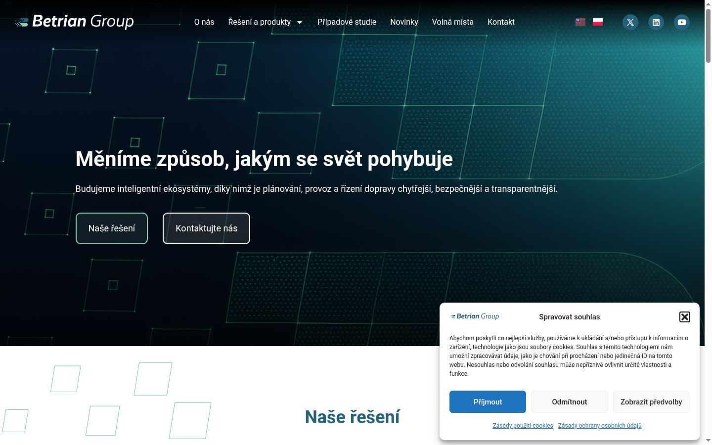 Sutikimo reklamjuostės, rodytos prieš bet kokią sąveiką, ekrano kopija