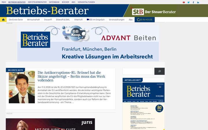 Screenshot of betriebs-berater.com