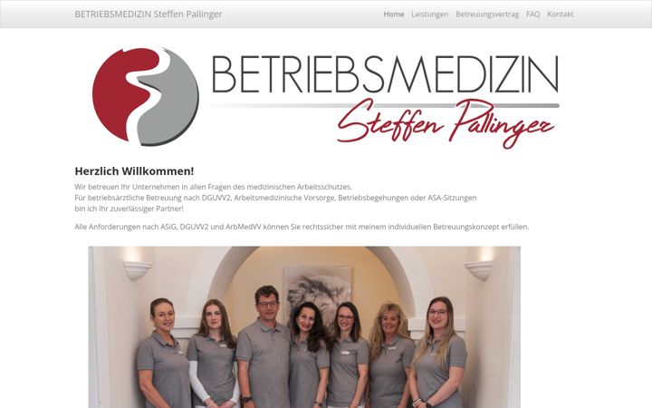 Screenshot of betriebsarzt-pallinger.de