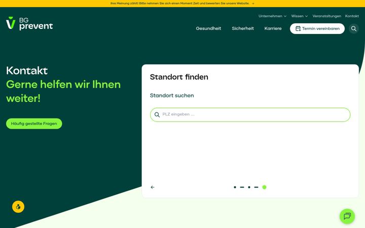 Screenshot of betriebsarzt.city