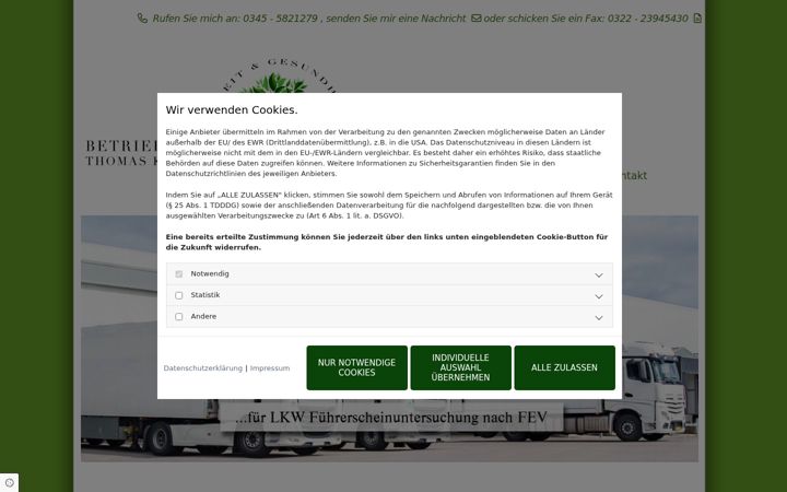 Screenshot of betriebsarztpraxis-halle.de