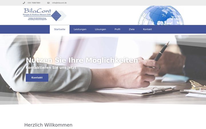 Screenshot of betriebsberatung-bilacont.de