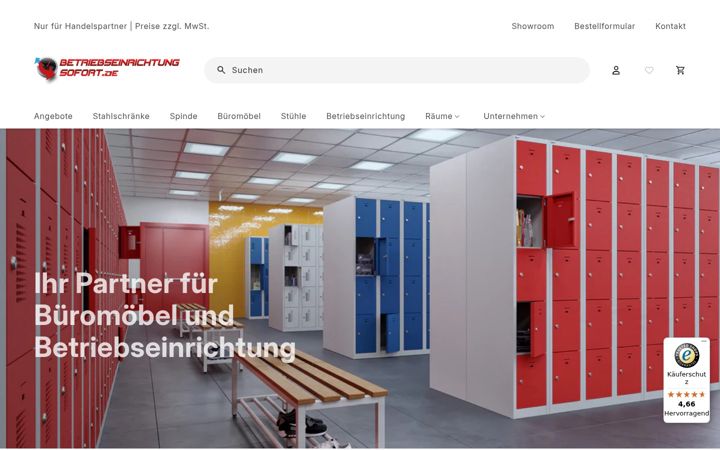 Screenshot of betriebseinrichtung-sofort.eu
