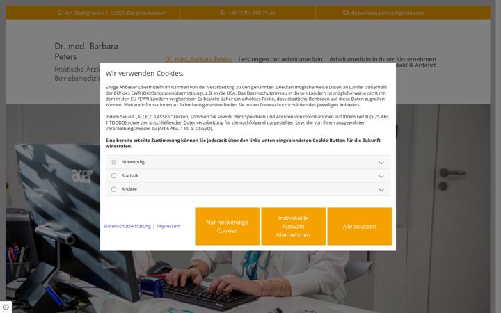 Screenshot of betriebsmedizin-drpeters.de
