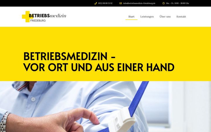 Screenshot of betriebsmedizin-friedeburg.de