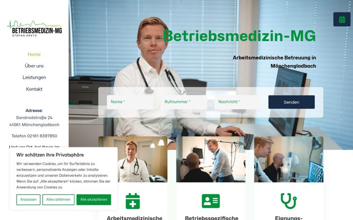 Zrzut ekranu betriebsmedizin-mg.de