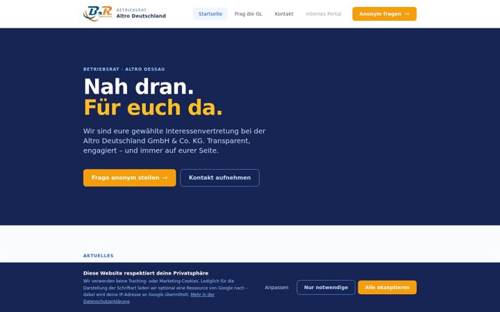 Screenshot of betriebsrat-altro.de