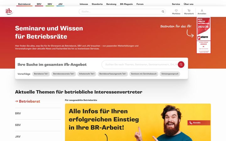 Screenshot of betriebsrat.de