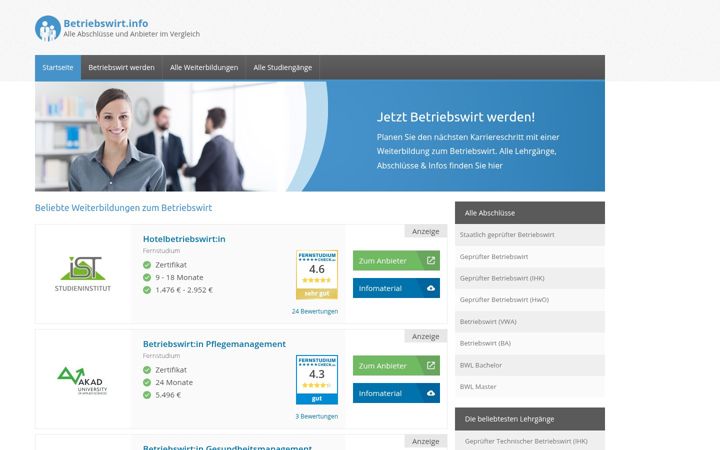 Screenshot of betriebswirt.info