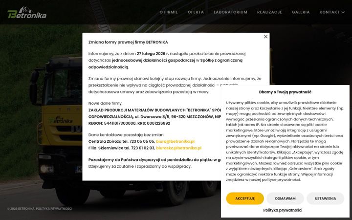 Screenshot of betronika.pl