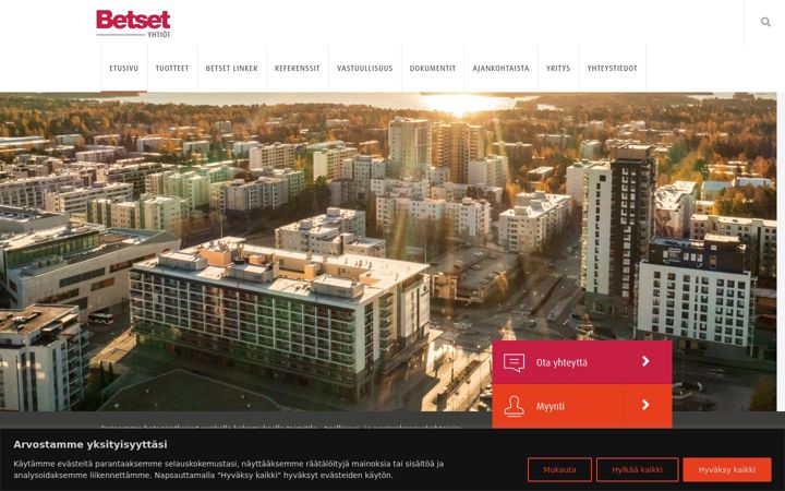 Screenshot of betset.fi