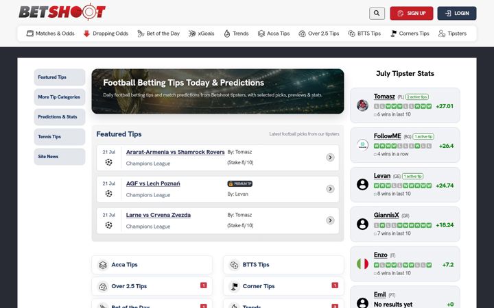 Screenshot of betshoot.com