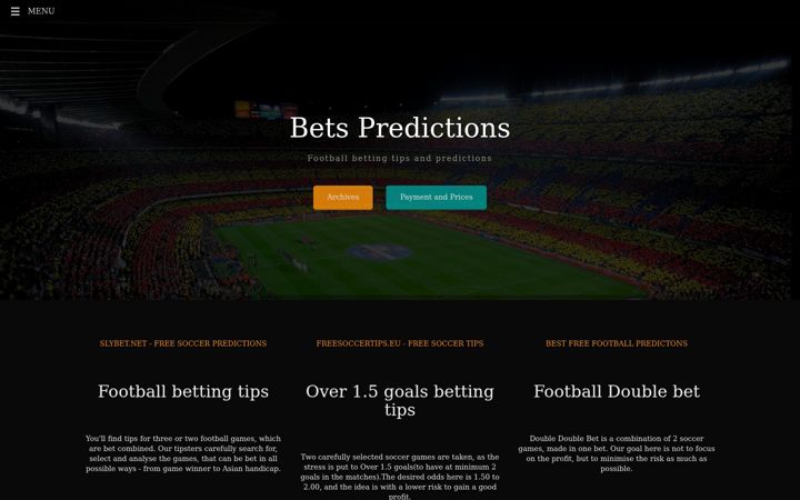 Screenshot of betspredictions.com