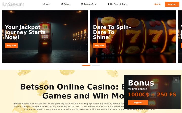 Screenshot of betssonapp.net