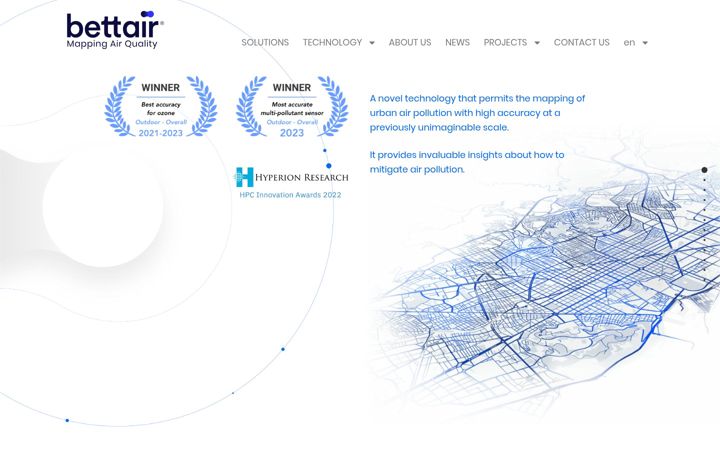 Screenshot of bettaircities.com