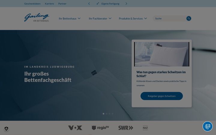 Screenshot of betten-gailing.de