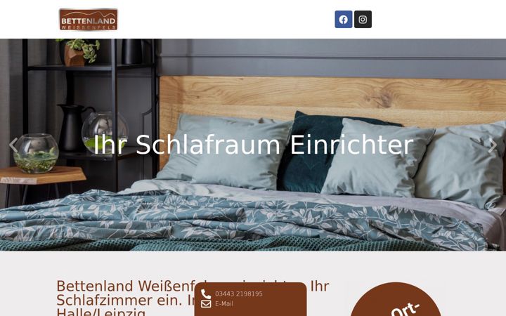 Екранна снимка на betten-halle-leipzig.de