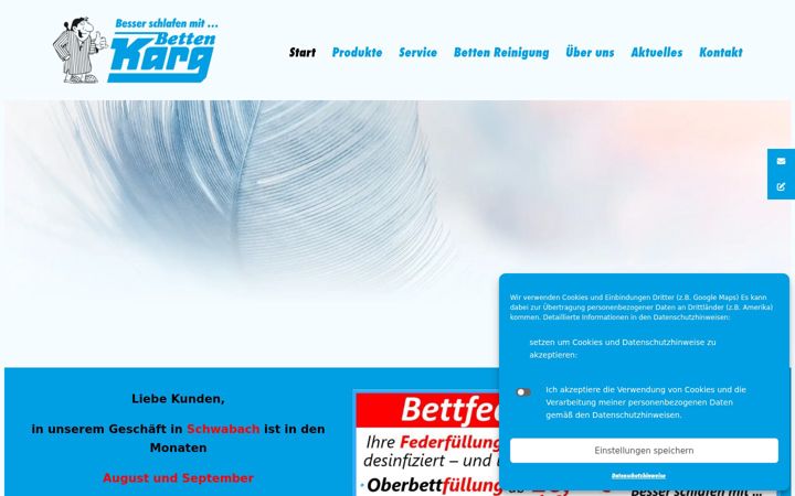 Screenshot of betten-schlafsysteme-schwabach-roth.de
