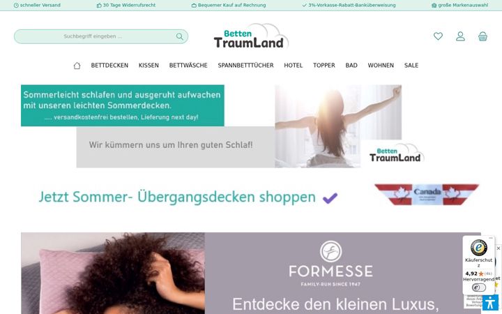 Screenshot of betten-traum-land.de