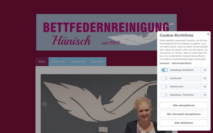 Screenshot of bettenhaenisch.de