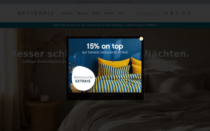Screenshot of bettenrid.de