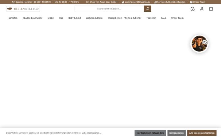 Screenshot of bettenwelt24.de