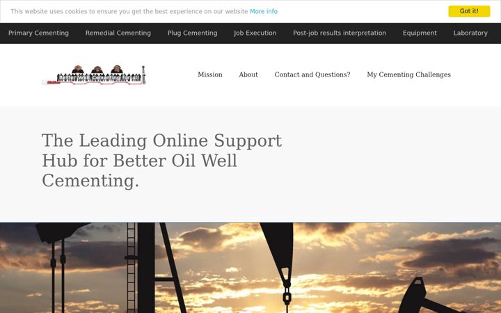 Screenshot of better-cementing-for-all.org