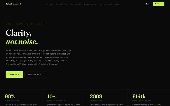 Screenshot of better-connected.biz