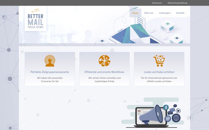 Screenshot of better-mail-media.de
