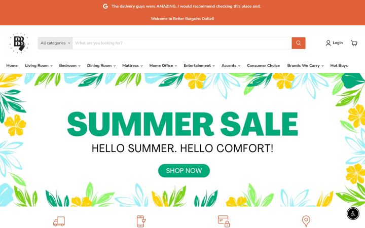 Screenshot of betterbargainsoutlet.com