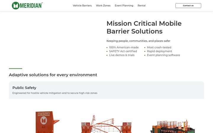 Screenshot of betterbarriers.com
