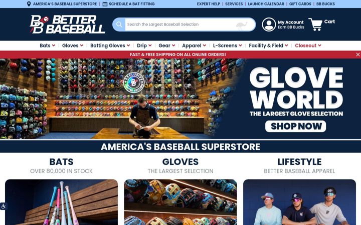 Screenshot of betterbaseball.com