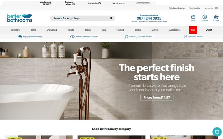 Screenshot of betterbathrooms.com