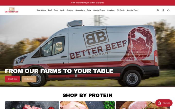 Screenshot of betterbeefcompany.com