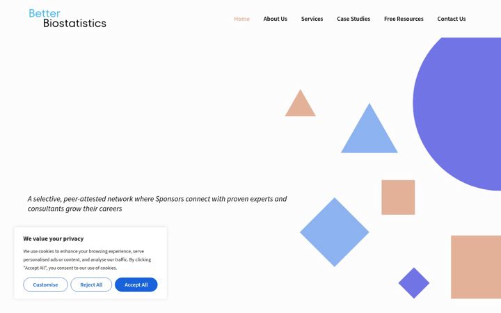 Screenshot of betterbiostatistics.com
