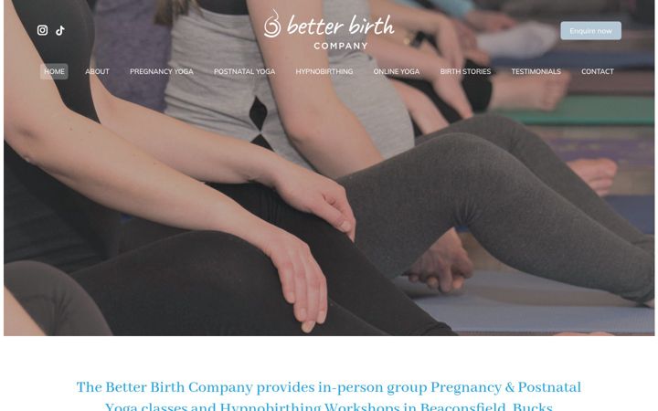 Screenshot von betterbirthcompany.co.uk