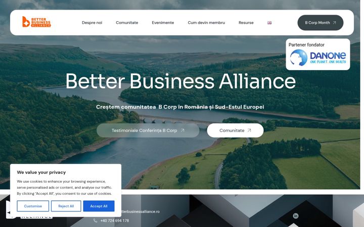 Screenshot of betterbusinessalliance.ro