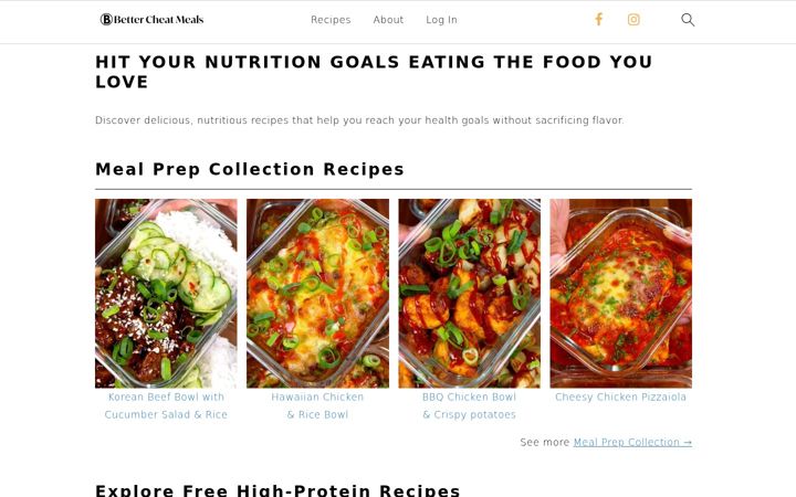 Screenshot of bettercheatmeals.com