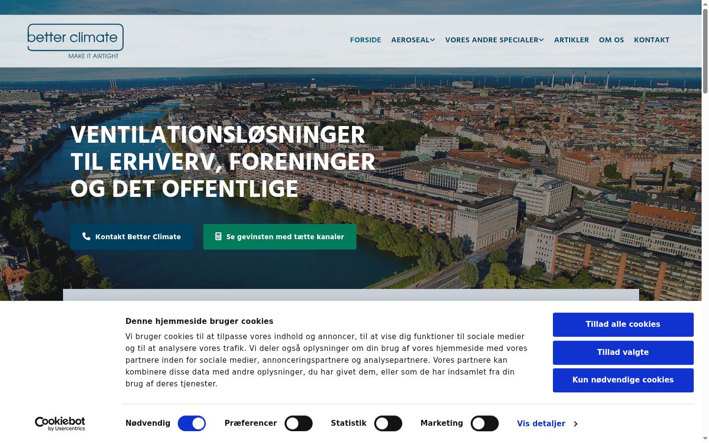 Screenshot tal-banner tal-kunsens muri qabel kwalunkwe interazzjoni
