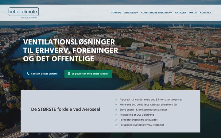 Screenshot of betterclimate.dk