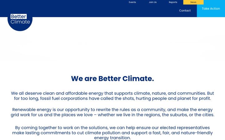 Screenshot ta' betterclimate.org.au