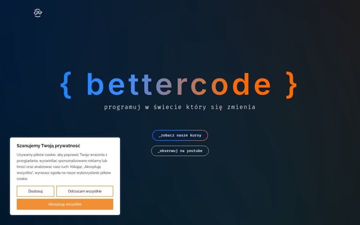 Captura de pantalla de bettercode.edu.pl