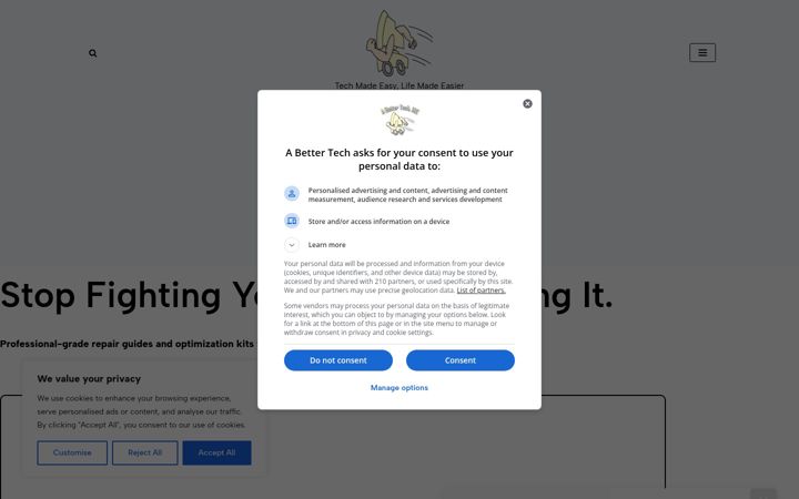 Screenshot of bettercomputertech.com