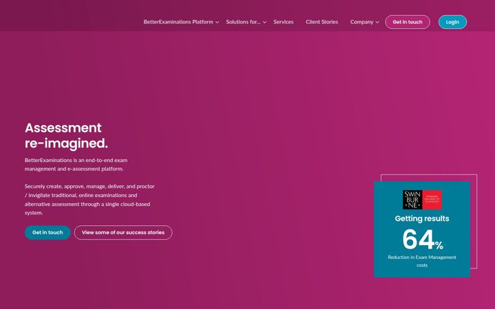 Screenshot of betterexaminations.com