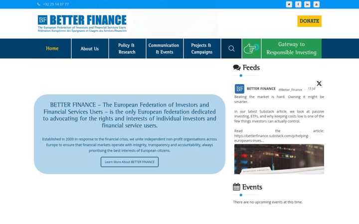 Snimka zaslona za betterfinance.eu